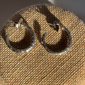 John Hardy Silver Hoop Earrings
